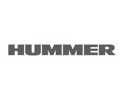 Hummer Marke Logo Symbol Name grau Design USA Auto Automobil Vektor Illustration