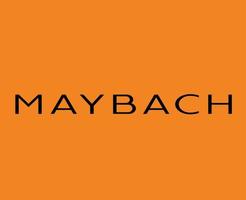 Maibach Marke Logo Auto Symbol schwarz Name Design Deutsche Automobil Vektor Illustration mit Orange Hintergrund