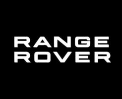 räckvidd rover varumärke logotyp bil symbol namn vit design brittiskt bil vektor illustration med svart bakgrund