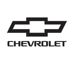 Chevrolet varumärke logotyp bil symbol med namn svart design USA bil vektor illustration