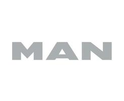 Mann Marke Logo Auto Symbol Name grau Design Deutsche Automobil Vektor Illustration