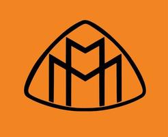 Maibach Marke Logo Auto Symbol schwarz Design Deutsche Automobil Vektor Illustration mit Orange Hintergrund