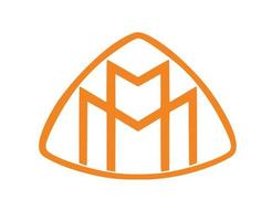 Maibach Marke Logo Auto Symbol Orange Design Deutsche Automobil Vektor Illustration