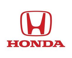 honda logotyp varumärke symbol med namn röd design japan bil bil vektor illustration