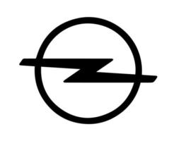 opel logotyp varumärke bil symbol svart design tysk bil vektor illustration