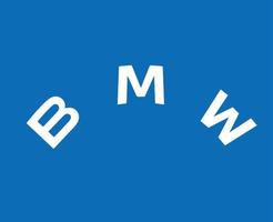 BMW Marke Logo Auto Symbol Name Weiß Design Deutschland Automobil Vektor Illustration mit Blau Hintergrund