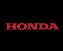 honda Marke Logo Auto Symbol Name rot Design Japan Automobil Vektor Illustration mit schwarz Hintergrund