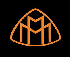 Maibach Marke Logo Auto Symbol Orange Design Deutsche Automobil Vektor Illustration mit schwarz Hintergrund