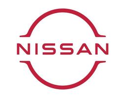 Nissan Marke Logo Auto Symbol rot Design Japan Automobil Vektor Illustration