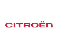 Citroen Marke Logo Symbol Name rot Design Französisch Auto Automobil Vektor Illustration