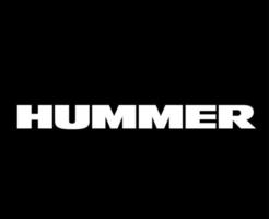 Hummer Logo Marke Symbol Weiß Design USA Auto Automobil Vektor Illustration mit schwarz Hintergrund