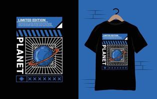 Strassenmode Planet Grafik Design abstrakt T-Shirt Illustration vektor