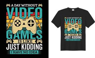 das Beste Video Spielen Regler Typografie retro Jahrgang Vektor T-Shirt Design. ich hielt inne meine Spiel zu Sein Hier du bist herzlich willkommen