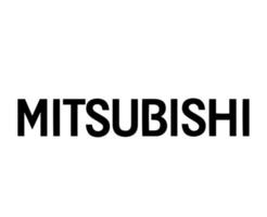 Mitsubishi Marke Logo Auto Symbol Name schwarz Design Japan Automobil Vektor Illustration