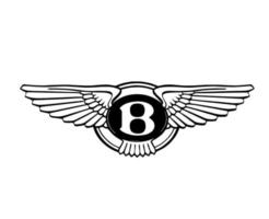 Bentley Marke Logo Symbol schwarz Design britisch Autos Automobil Vektor Illustration