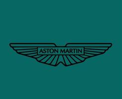 erstaunen Martin Marke Logo Symbol schwarz Design britisch Autos Automobil Vektor Illustration mit Grün Hintergrund