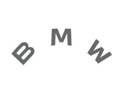 bmw varumärke logotyp bil symbol namn grå design Tyskland bil vektor illustration med vit bakgrund