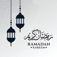 Ramadan Kareem Gruß Hintergrundvorlage vektor