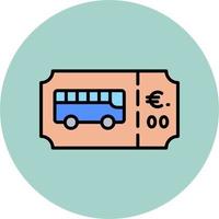 Bus Fahrkarte Vektor Symbol