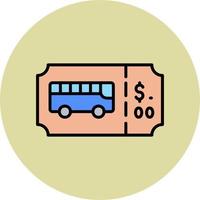 Bus Fahrkarte Vektor Symbol