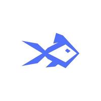 Schwimmen Fisch geometrisch kreativ Logo Design vektor