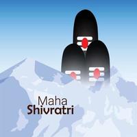 maha shivratri kreativer shiling hintergrund vektor