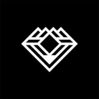 berg diamant geometrisk kreativ logotyp vektor