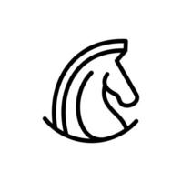 Pferd Kopf Tier Linie einfach modern Logo vektor
