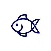 Tier Fisch Einfachheit Linie kreativ Logo Design vektor