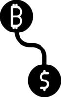 btc Umwandlung Vektor Symbol