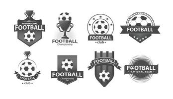 Fußball Fußball Abzeichen Logo Design-Vorlagen. vektor