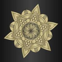 luxuriöses elegantes kreisförmiges Muster in Form von Mandala, dekoratives Ornament im orientalischen Stil, dekorativer Hintergrund für den freien Vektor des Mandala-Designs