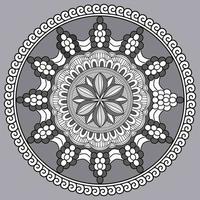 cirkulärt mönster i form av mandala, dekorativ prydnad i orientalisk stil, prydnads mandala design bakgrund fri vektor