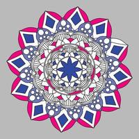 cirkulärt mönster i form av mandala, dekorativ prydnad i orientalisk stil, prydnads mandala design bakgrund fri vektor