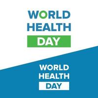 Welt Gesundheit Tag Typografie Logo Vorlage vektor