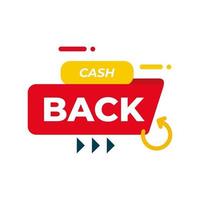 cashback lojalitetsprogramkoncept. kredit- eller betalkort med returnerade mynt till bankkontot. återbetalningstjänstdesign. bonus kontant tillbaka symbol vektorillustration vektor