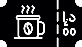 Kaffee Fahrkarte Vektor Symbol