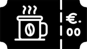 kaffe biljett vektor ikon