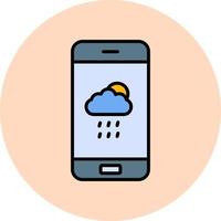 Wetter-App-Vektorsymbol vektor