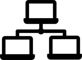 Laptop Netzwerk Vektor Symbol