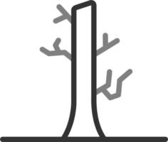 Vektorsymbol für trockenen Baum vektor