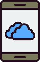 mobil väder app vektor ikon