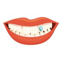 oral pärla ikon tecknad serie vektor. dental vård vektor