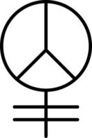 Peace-Zeichen-Vektor-Symbol vektor