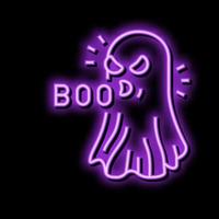 Boo Geist Neon- glühen Symbol Illustration vektor