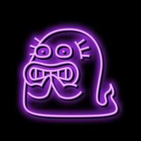 unheimlich Monster- süß Neon- glühen Symbol Illustration vektor