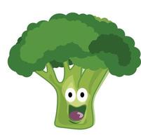 broccoli vektor illustration, vegetabiliska växt, grön tecknad serie mat grafisk design