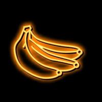 Grün Banane Neon- glühen Symbol Illustration vektor