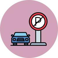 Nein Parkplatz Vektor Symbol