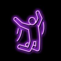 springen Mann Menschen Neon- glühen Symbol Illustration vektor